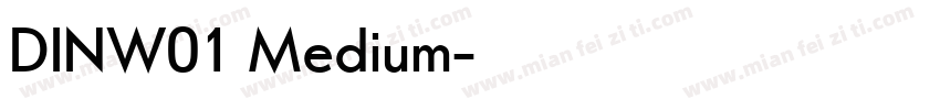 DINW01 Medium字体转换